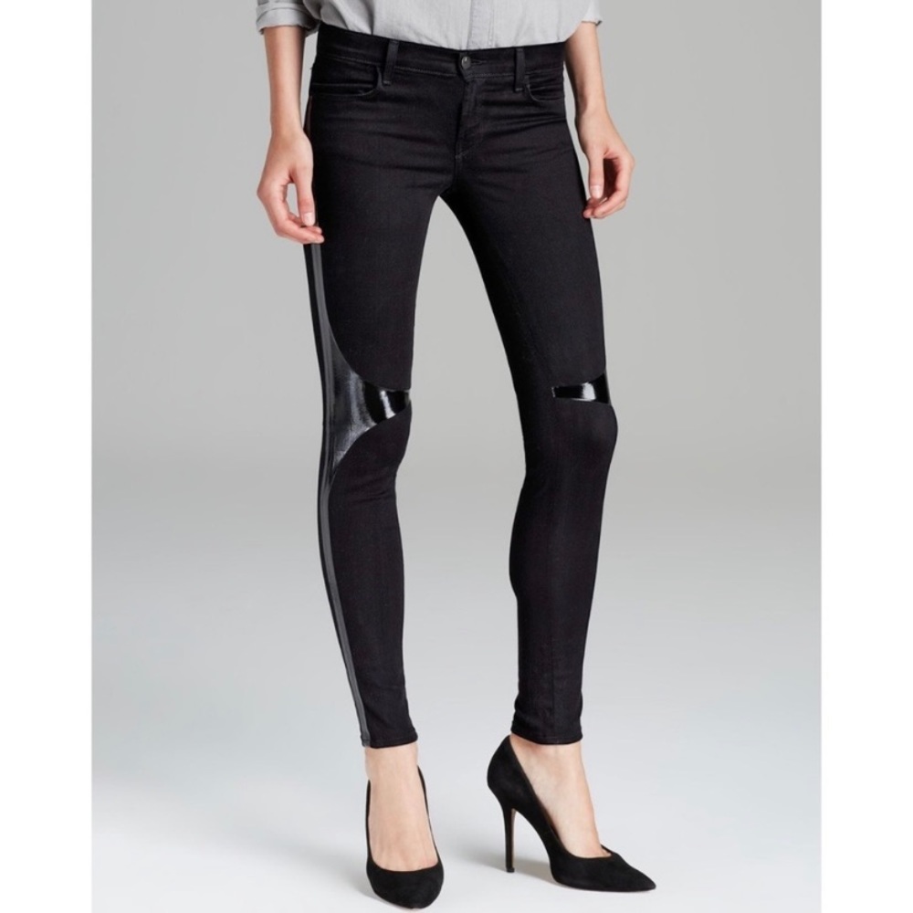 J Brand Super Skinny Black Dahlia Jeans Size 24